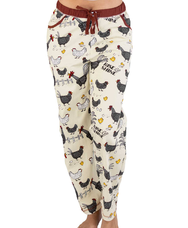 Rise & Shine Chicken Women's Regular Fit PJ SET (Shirt & Pants)