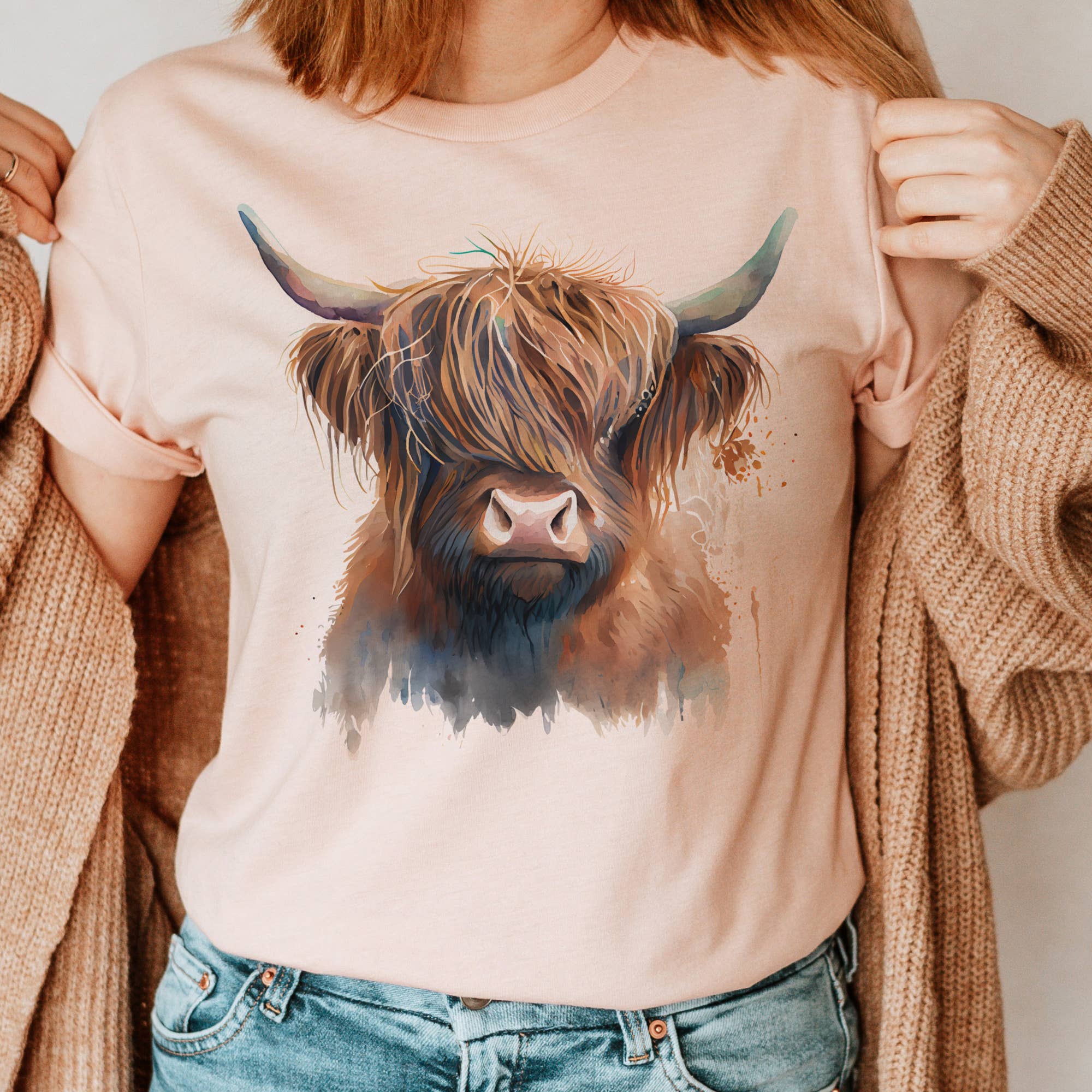 Western Cow Country Highland Graphic Tee