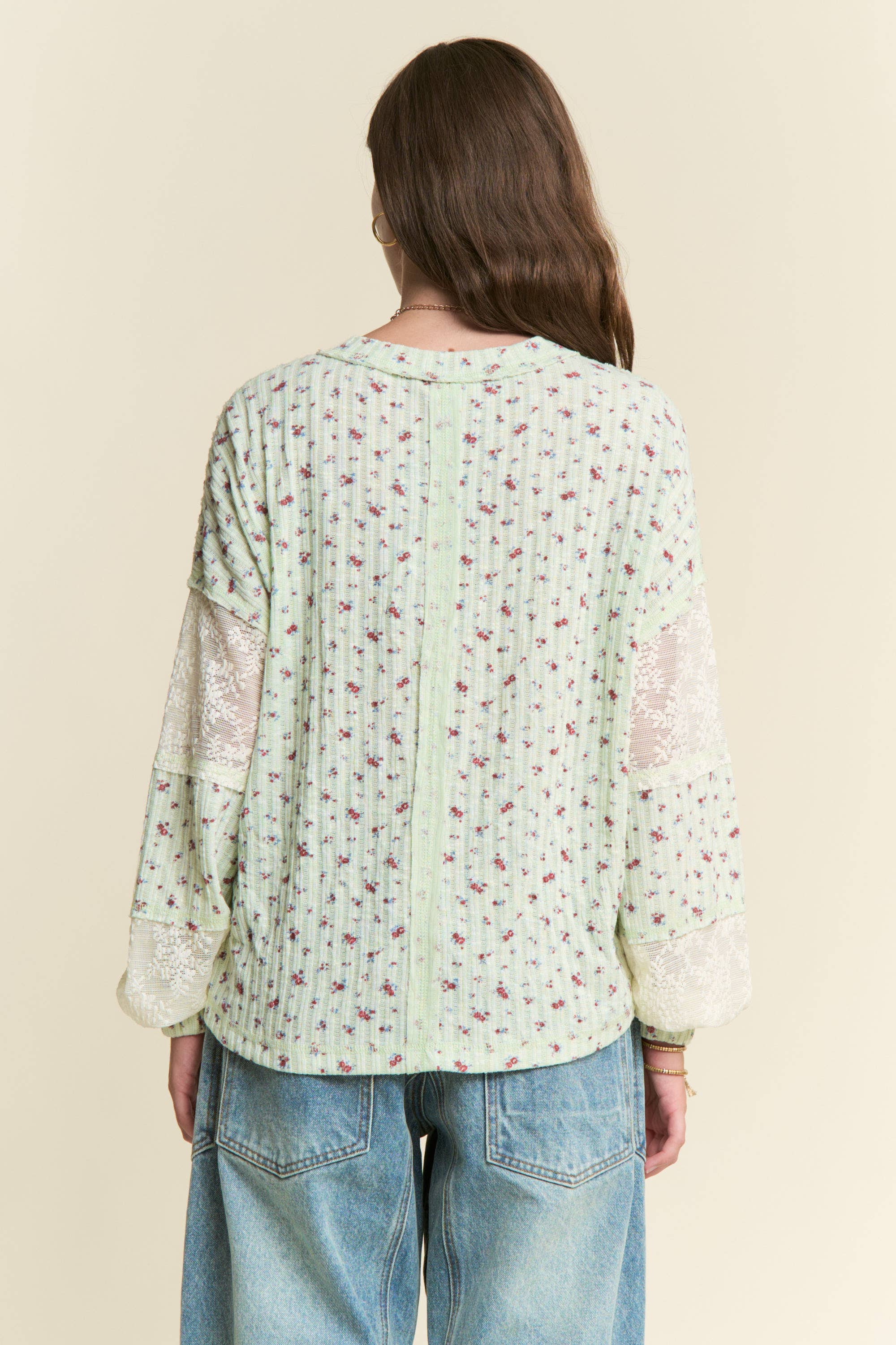Meadowlands Mixed-Media Top