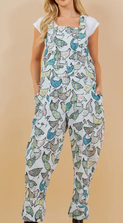 Retro Chicken Overall