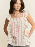 Country Sweet Ruffle Sleeve Top