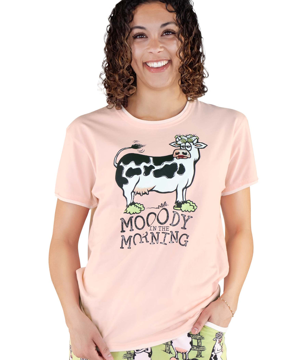 Moody in Morning Green Women's PJ Set (top and bottom)