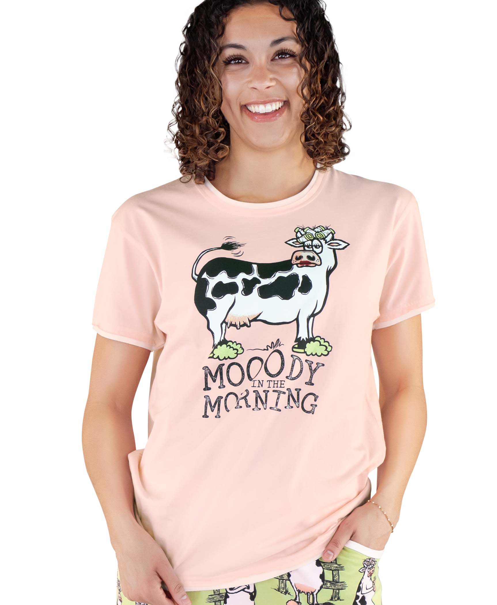 Moody in Morning Green Women's PJ Set (top and bottom)