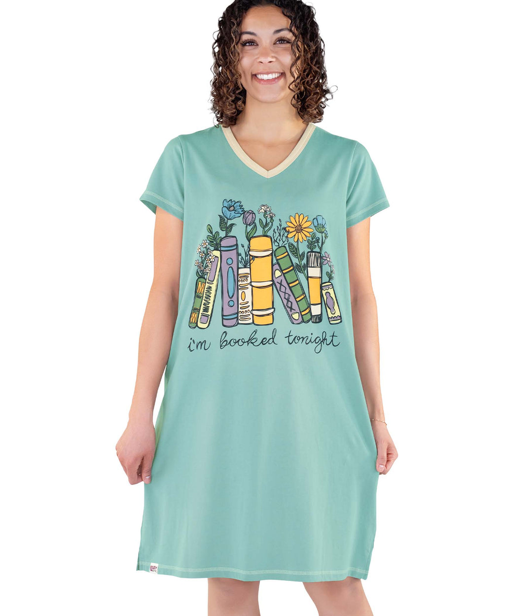 Booked V-Neck Nightshirt